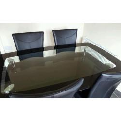 Harveys Boat Glass Table and Chairs