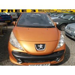 2007 PEUGEOT 207 1.4 16V Sport NICE ORANGE COLOUR