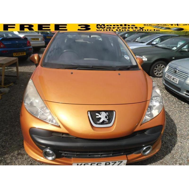 2007 PEUGEOT 207 1.4 16V Sport NICE ORANGE COLOUR