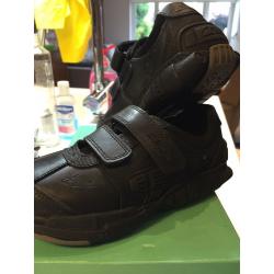 Kids Size 10 1/2 Orbiter Black Leather Shoes - schools back