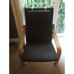 Ikea Poang Chair with oak veneer frame excellent condition