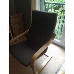 Ikea Poang Chair with oak veneer frame excellent condition