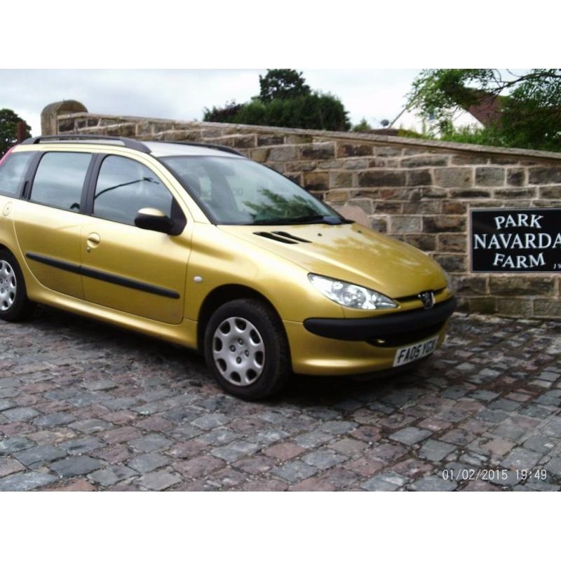 Peugeot 206 SW Style HDi S Diesel Estate In Gold. 2005 05reg