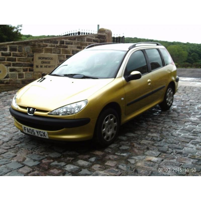 Peugeot 206 SW Style HDi S Diesel Estate In Gold. 2005 05reg