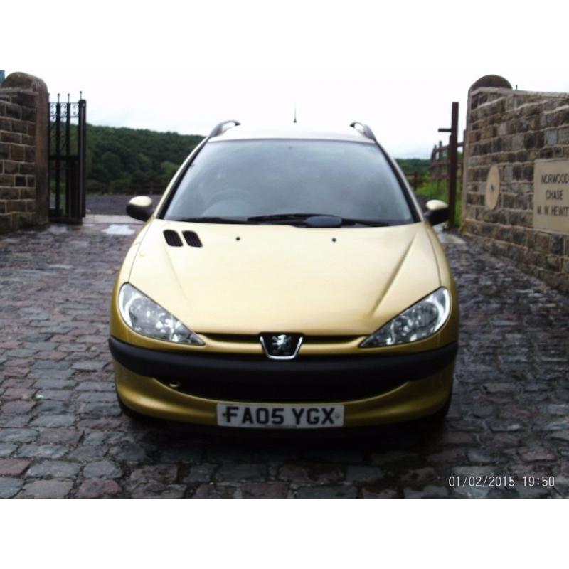 Peugeot 206 SW Style HDi S Diesel Estate In Gold. 2005 05reg