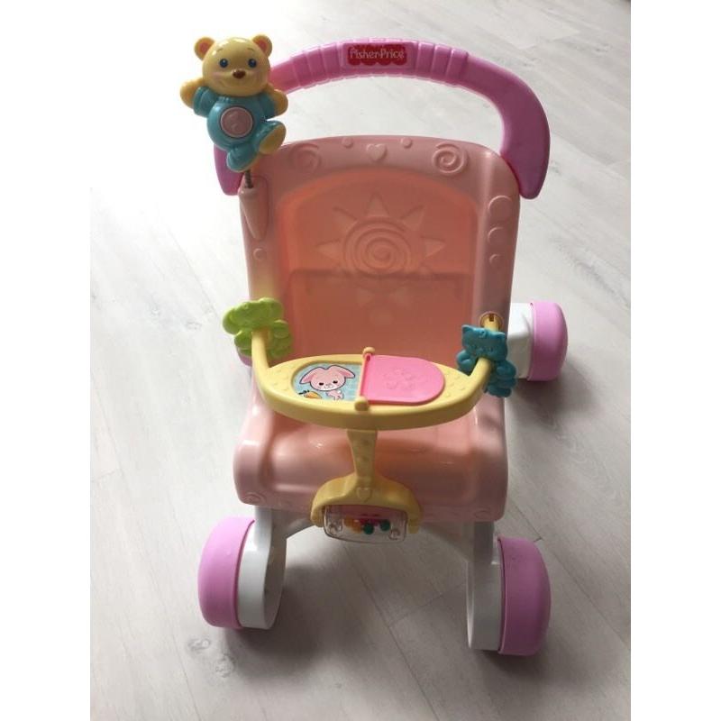 Pink pram walker