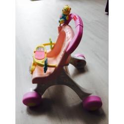 Pink pram walker