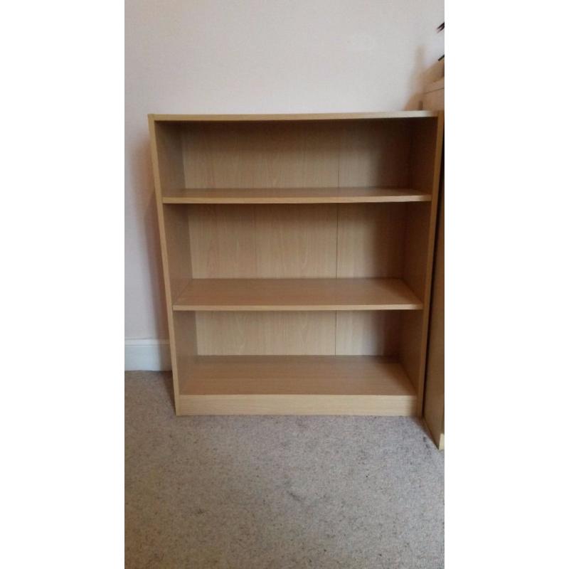 Small Deep Bookcase, Beech-coloured