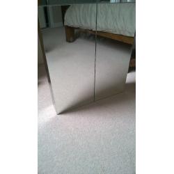 2 Brand New Stainless Steel Bathroom Mirror Cabinets, 670 mm x 600 mm