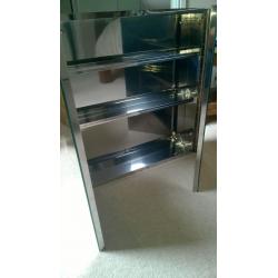 2 Brand New Stainless Steel Bathroom Mirror Cabinets, 670 mm x 600 mm