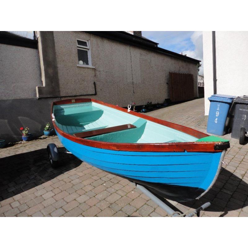 12ft Fibreglass Clinker Style Fishing Boat