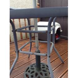 BLUE GARDEN BISTRO TABLE & 4 CHAIRS