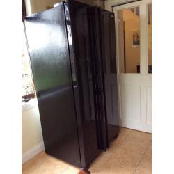 Side by side LG , black gloss, fridge freezer.