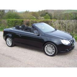 2006 56 Plate Volkswagen Eos 2.0TDI Sport In Black , Summer Fun , Fsh