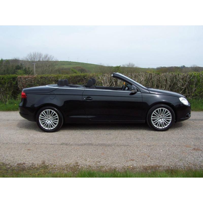 2006 56 Plate Volkswagen Eos 2.0TDI Sport In Black , Summer Fun , Fsh