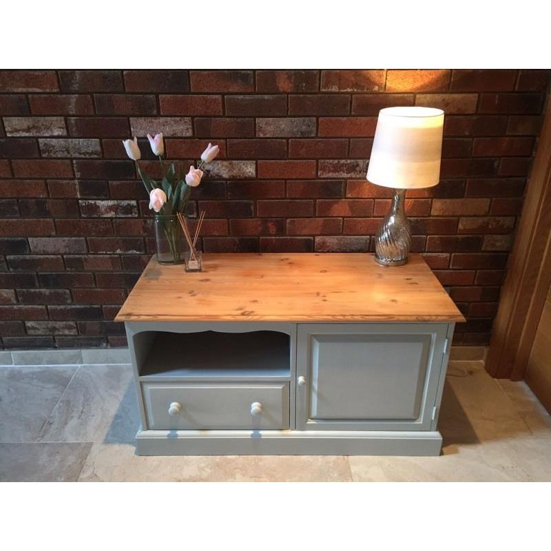 Lovely painted pine tv unit