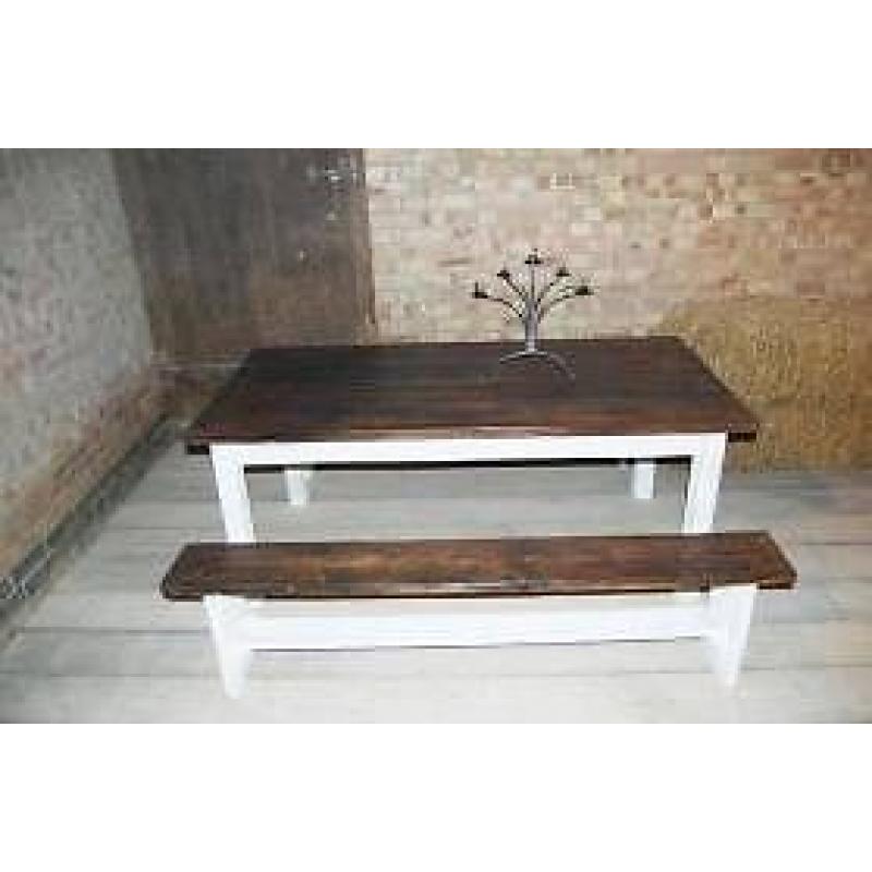 solid reclaimed wood dining table set