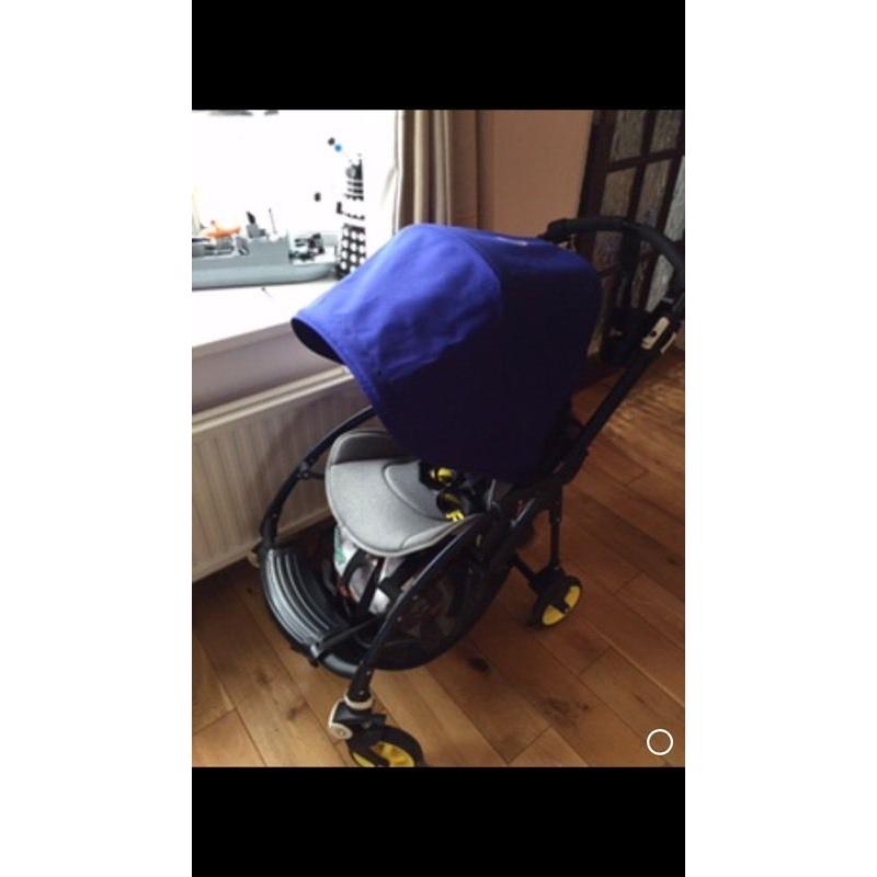 Electric blue Ltd ed bugaboo bee plus hood / bee3