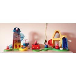 Peppa pig helter skelter, weebles playhouse and weebles car