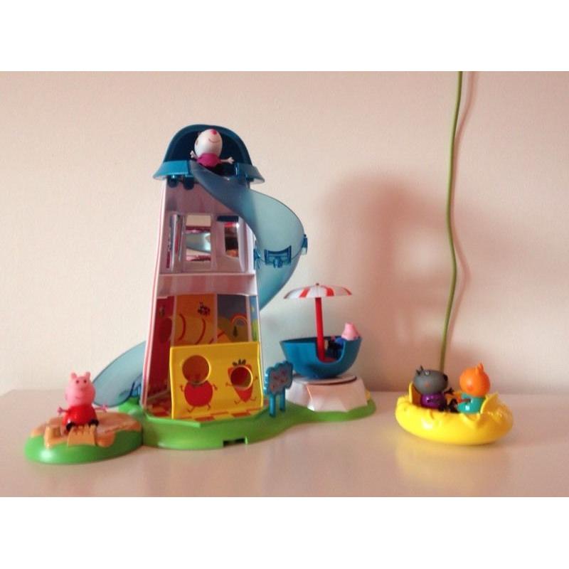 Peppa pig helter skelter, weebles playhouse and weebles car