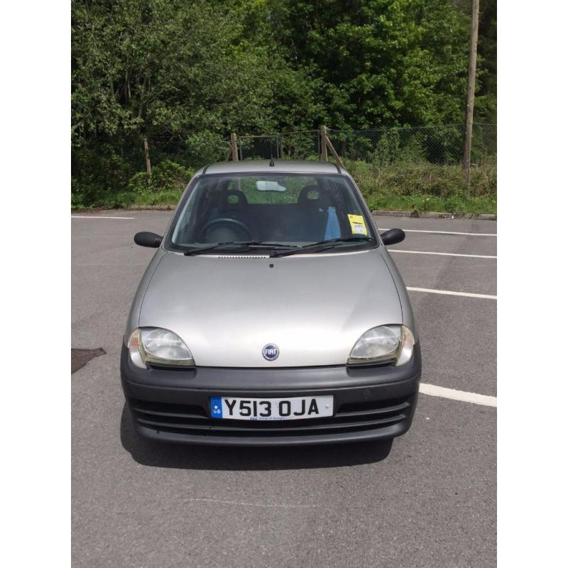 Fiat Seicento s 1100 . Silver grey, Petrol, 3 door hatch