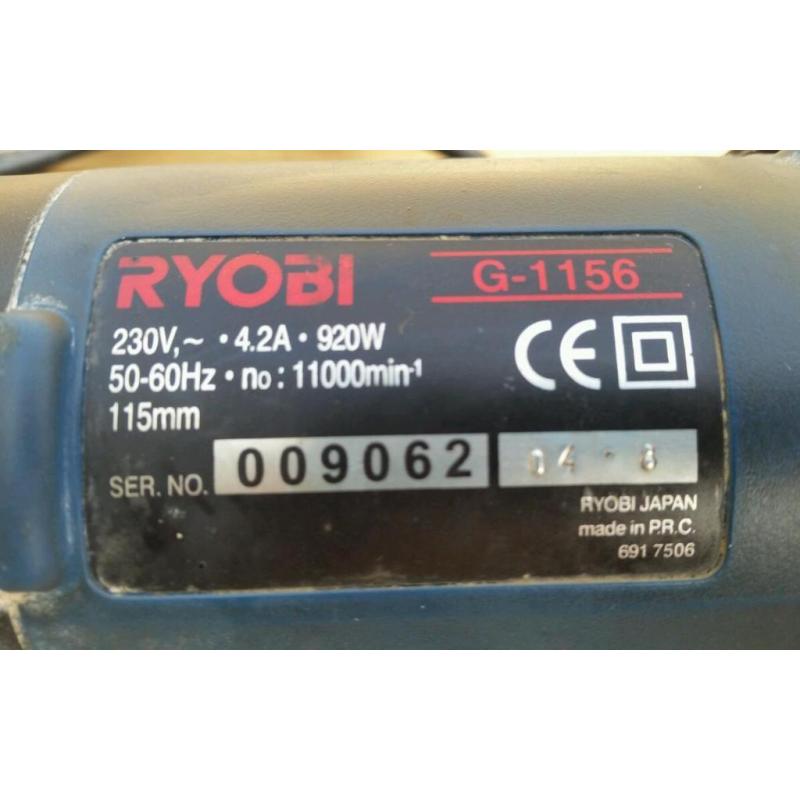 Ryobi angle grinder.