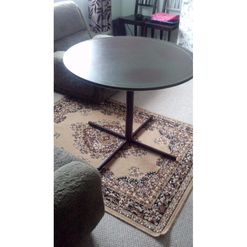 faux leather dining table