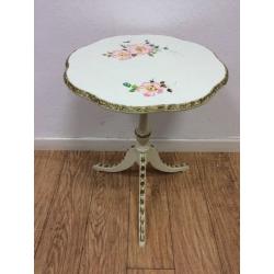 White and gold shabby chic table