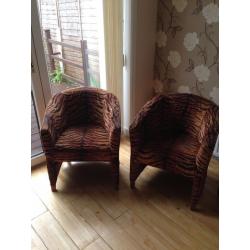 2 bucket style chairs