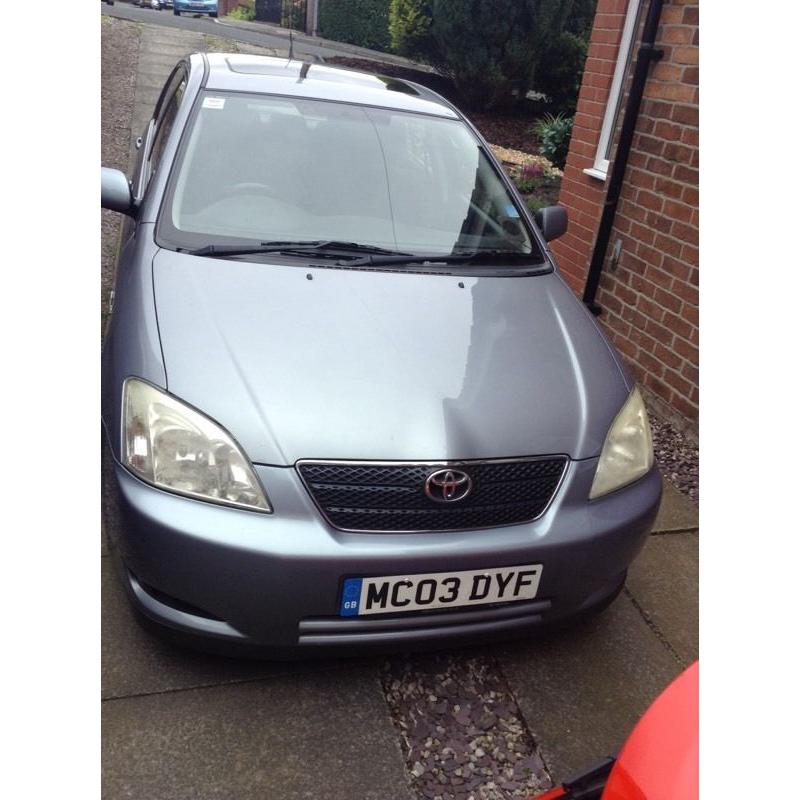 Toyota Corolla VVTI 1.4 2003 12 months mot 97k miles fantastic car good con