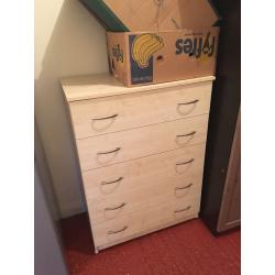 3 piece bedroom set - wardrobe, chest of drawers and side drawers