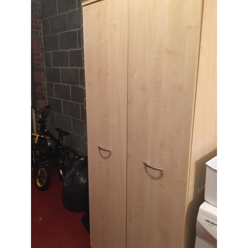 3 piece bedroom set - wardrobe, chest of drawers and side drawers