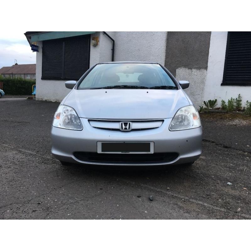 HONDA CIVIC 1.7 CDTI DIESEL 2003/03 3 DOOR IN SILVER 12 MONTH MOT ASTRA FOCUS LEON GOLF