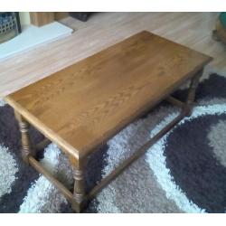 Solid oak coffee table