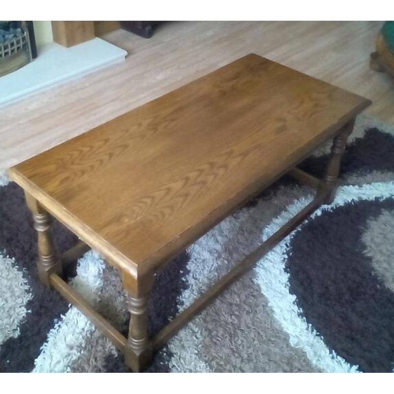 Solid oak coffee table