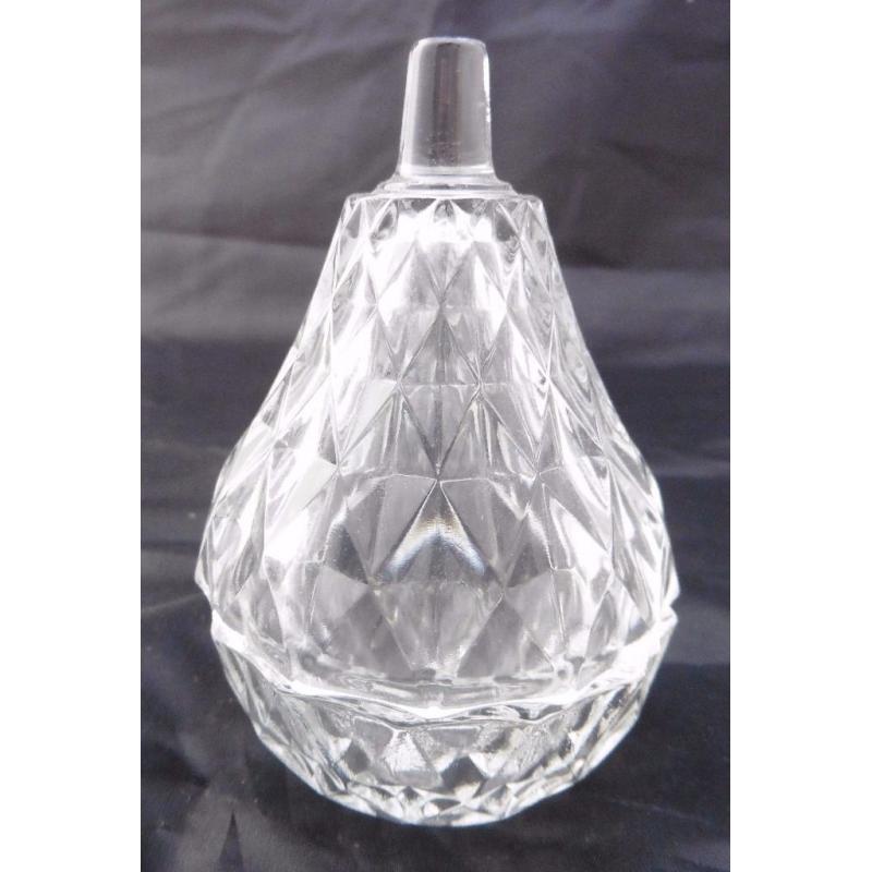 Pear shapped Glass lidded trinket dish