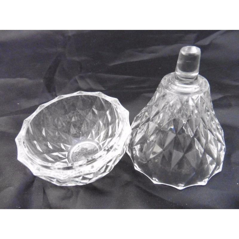 Pear shapped Glass lidded trinket dish