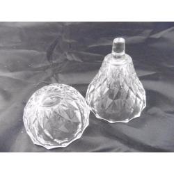 Pear shapped Glass lidded trinket dish