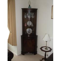 For Sale Mahogany Corner Unit Display Cabinet