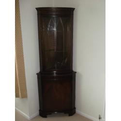 For Sale Mahogany Corner Unit Display Cabinet