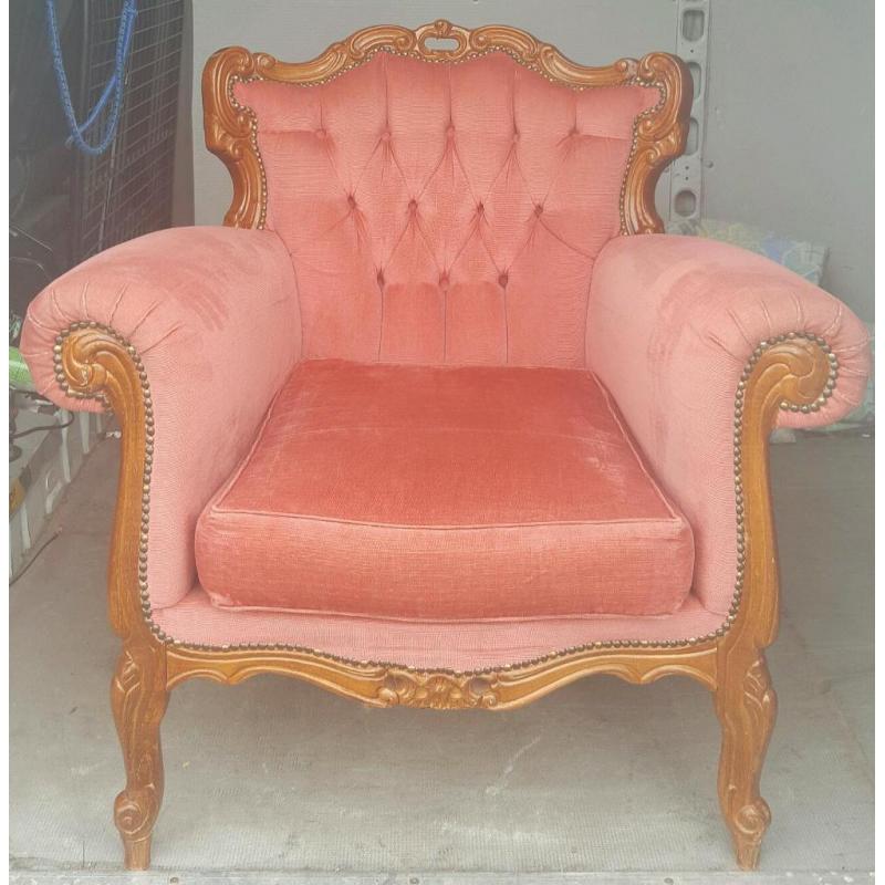 French Louis style arm chair in vgc and very comfortable can deliver