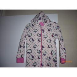 Girls Hello Kitty Hooded Onesie - Size 6-7