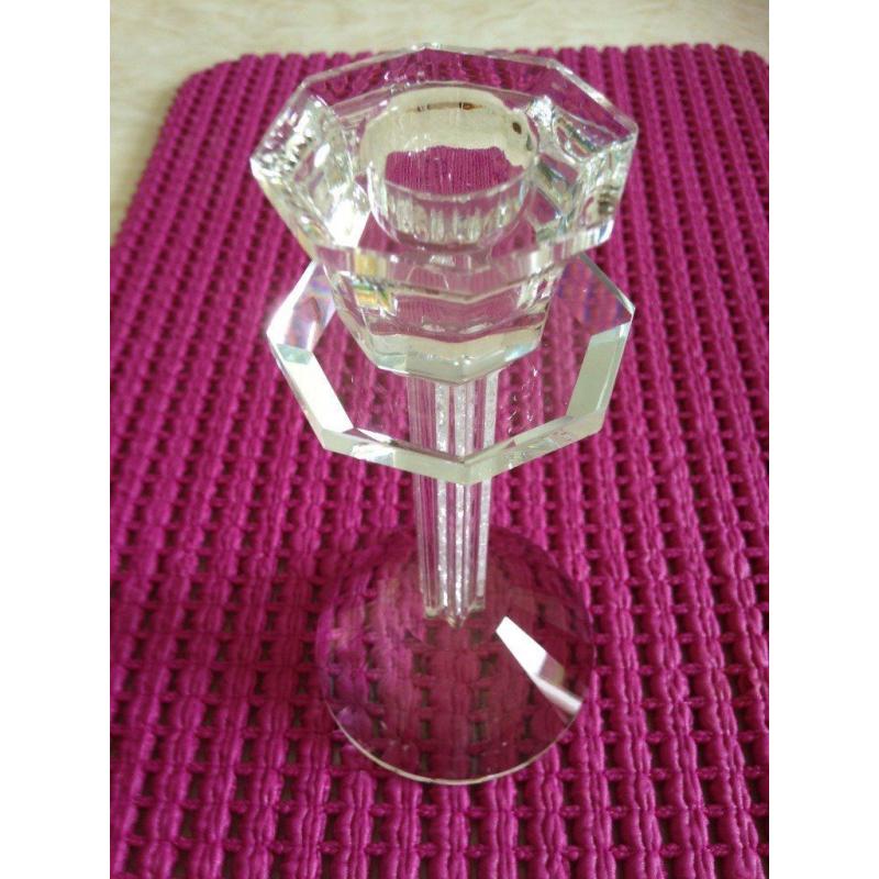 Pair of beautiful glass candle holders