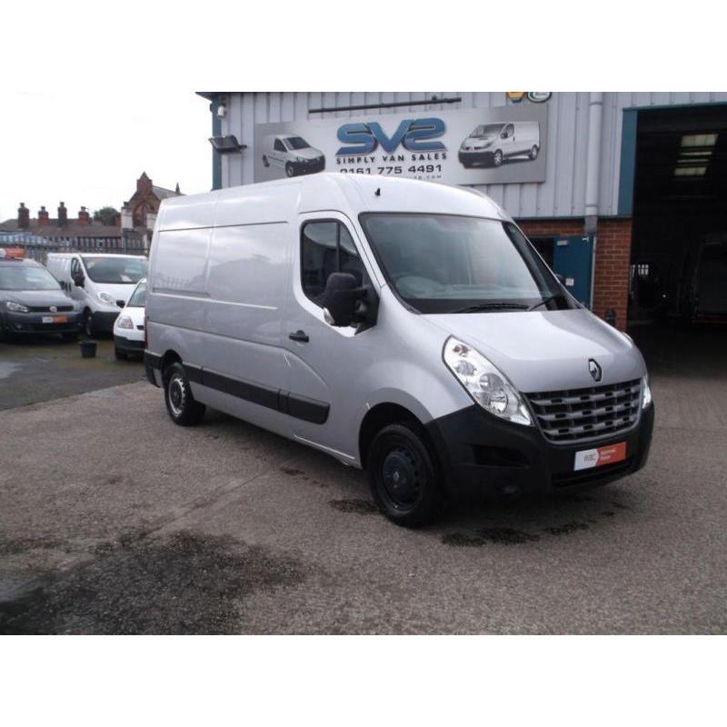 13REG RENAULT MASTER MM35 DCI 125BHP MWB MED ROOF IN SILVER WITH AIR CON @ SVS