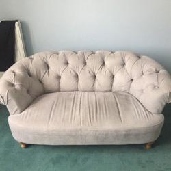 Two Seater Grey Chesterfield