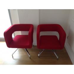 Red Artistic Armchairs / Chairs in Great Condition