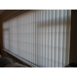 White vertical blind Depth 150cm x Width 176cm