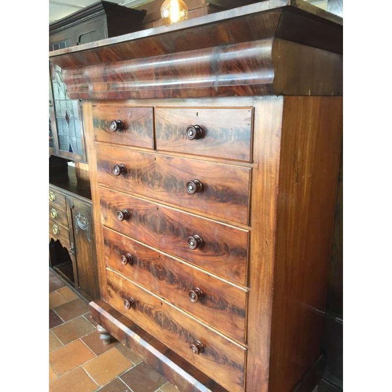 Tall Scottish Victorian chest of drawers