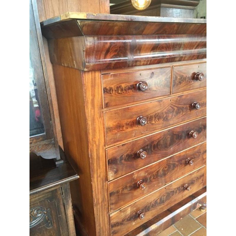 Tall Scottish Victorian chest of drawers