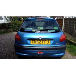 Peugeot 206 LX Automatic – really rare car - Blue - Low Mileage 52,380